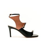Leather Sandal with Straps and Buckles with 7.5 cm Heel D1