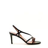 Noto Sandalo D2 in pelle con strisce tacco 7,5 cm.