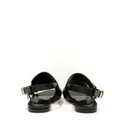 Leather Flat Sandal with Buckles C5