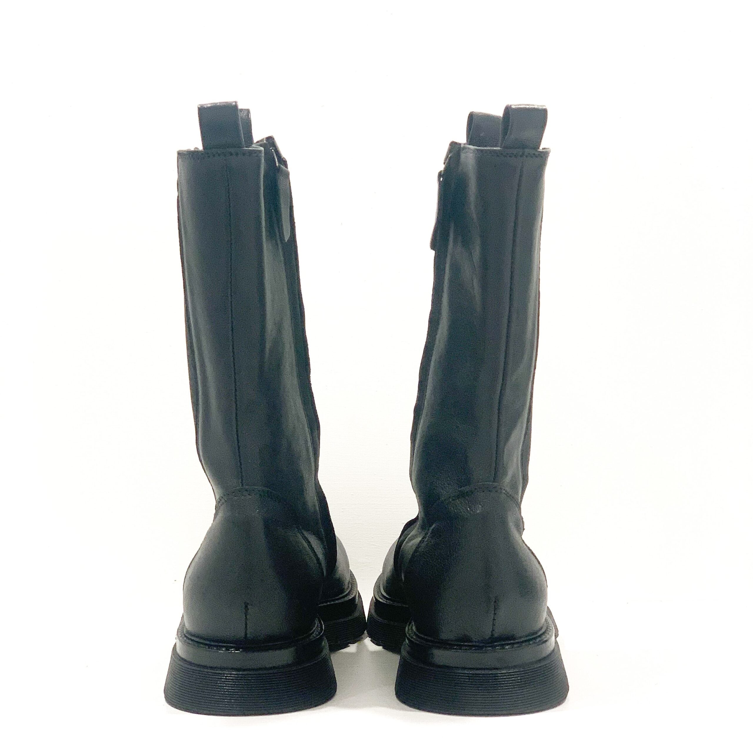 Women's High Beatles Rock Black Ankle Boot DNOT205D1