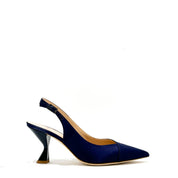 Satin slingback pumps 6508