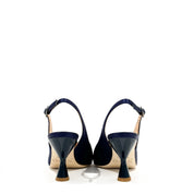 Satin slingback pumps 6508