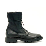 Men's Black Leather Ankle Boot UNOT101D1