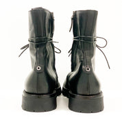 Men's Black Leather Ankle Boot UNOT101D1