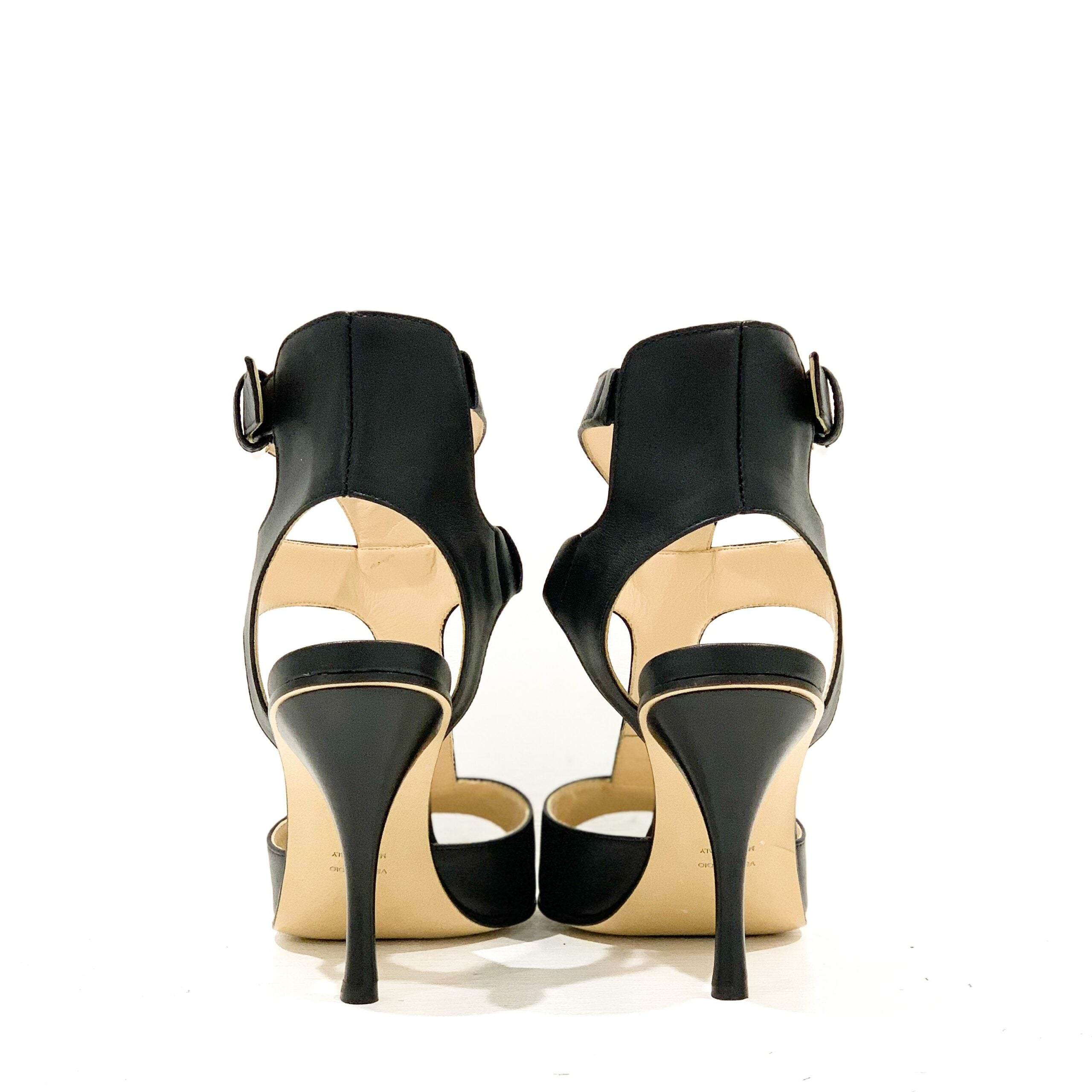 CELINE923 Leather Heeled Sandal