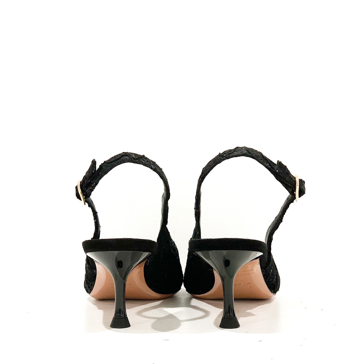AMIRA0324 Lace Slingback Pumps