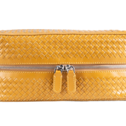 NOTO Premier Leather Beauty Case with Mustard Weave MASSIMO3