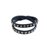 NOTO Bracciale in Pelle con Borchie Nickel BNT22