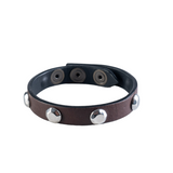 NOTO Bracciale in Cuoio con Borchie Nickel BNT51