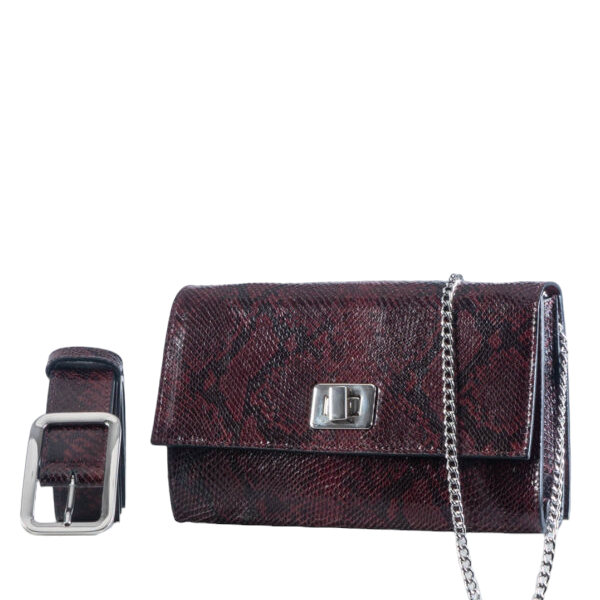 NOTO ERICA3 Leather Shoulder Bag with Chain Strap