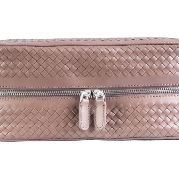 NOTO Premier Leather Beauty Case with Woven Detail Beige MASSIMO4