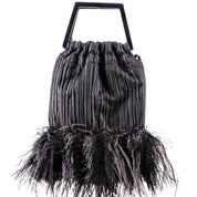 NOTO Borsa in piume e tessuto Plume