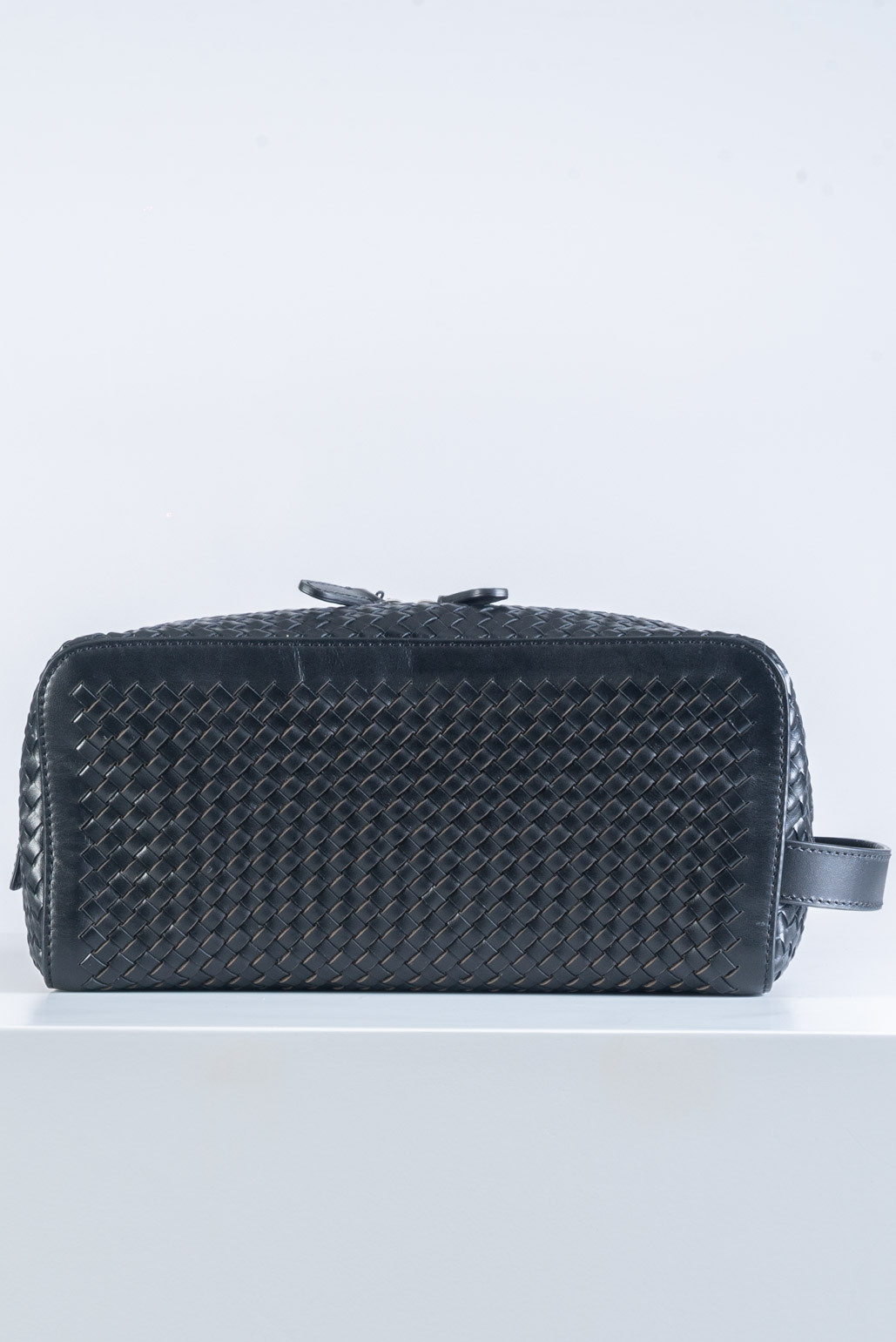 Beauty Case in Pelle Premier con Intreccio Nero MASSIMO5