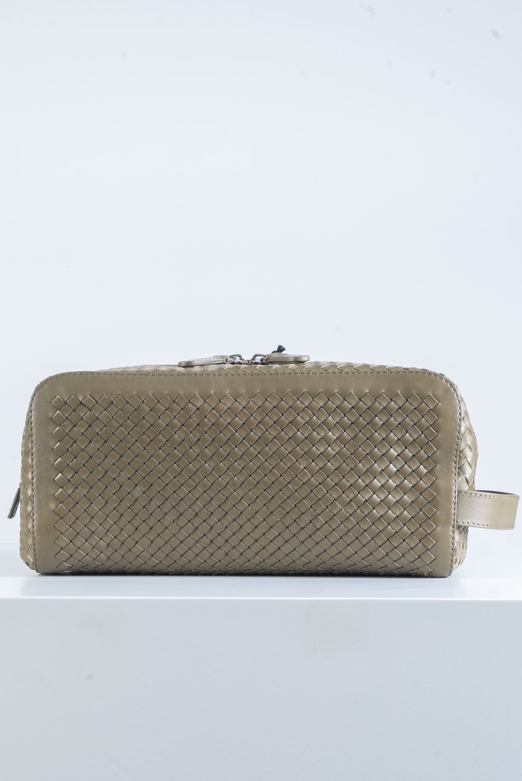 Beauty Case in Pelle Premier con Intreccio Oliva MASSIMO 7