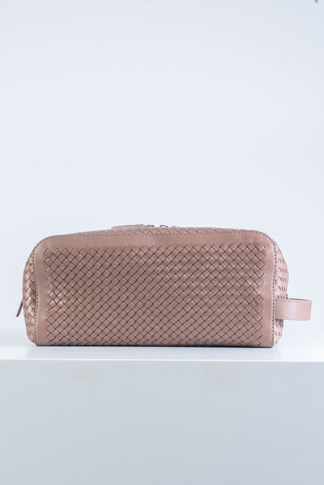 Beauty Case in Pelle Premier con Intreccio Beige MASSIMO4
