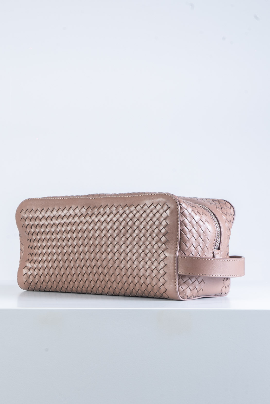 Beauty Case in Pelle Premier con Intreccio Beige MASSIMO4