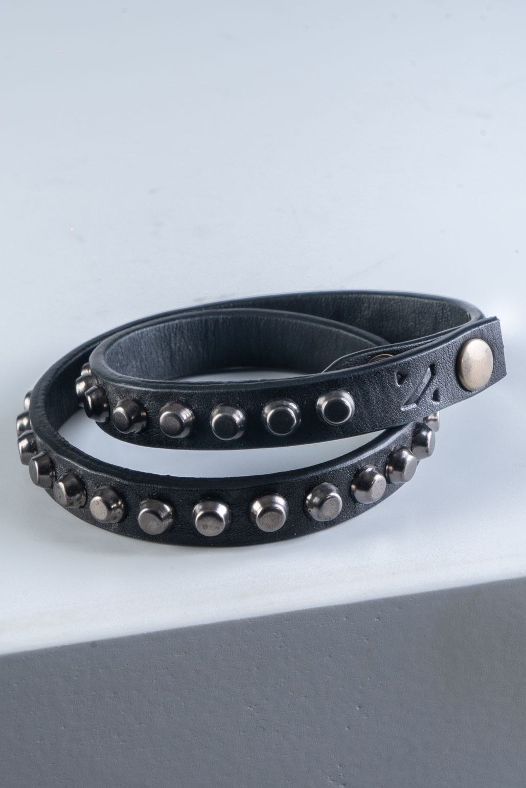 Bracciale in Cuoio con Borchie Brunite BNT12