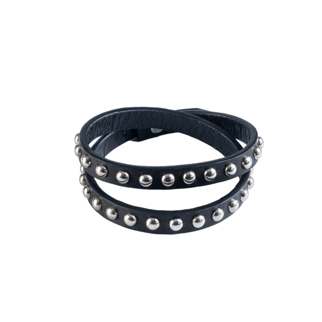 Bracciale in Pelle con Borchie Nickel BNT22