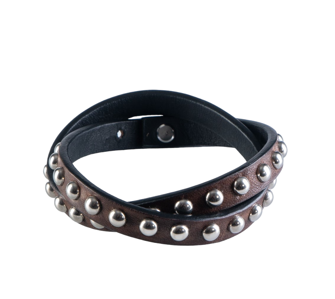 Bracciale in Pelle con Borchie BNT21