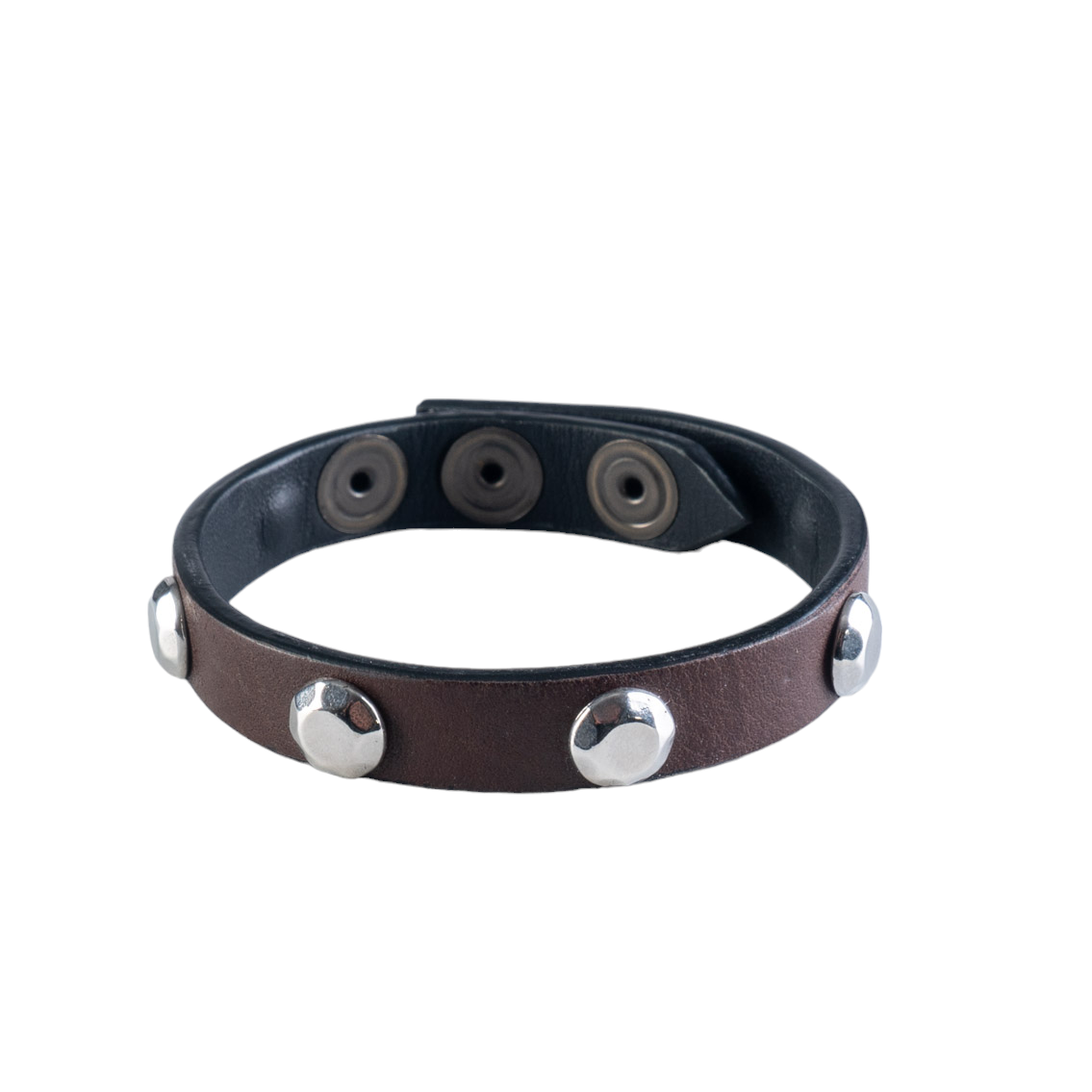 Bracciale in Cuoio con Borchie Nickel BNT51