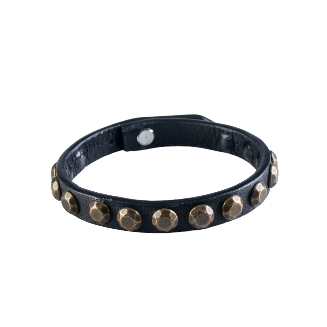 Bracciale in cuoio con borchie in bronzo BNT62