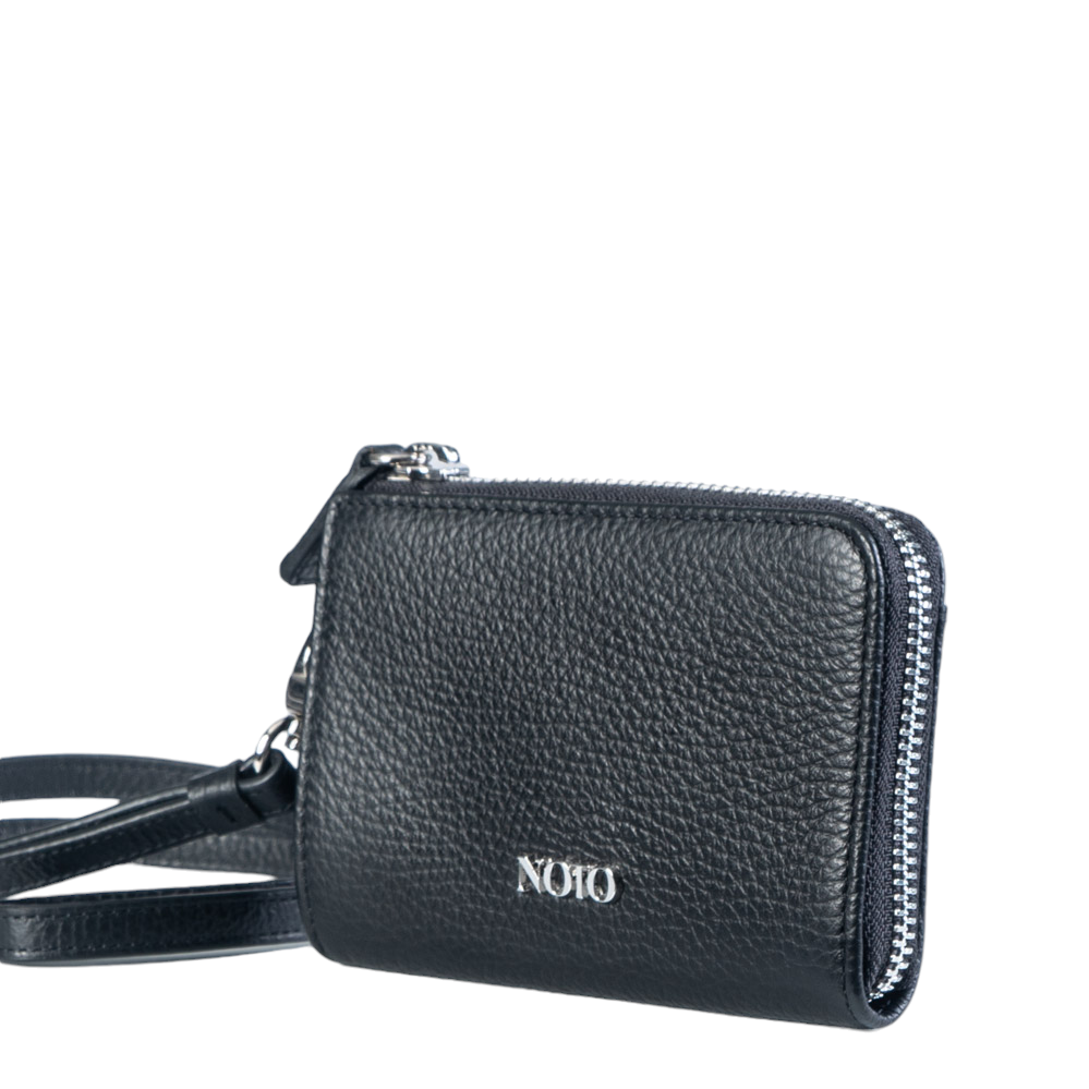 Porta Carte di credito in Pelle Nera Uomo-Donna NT12