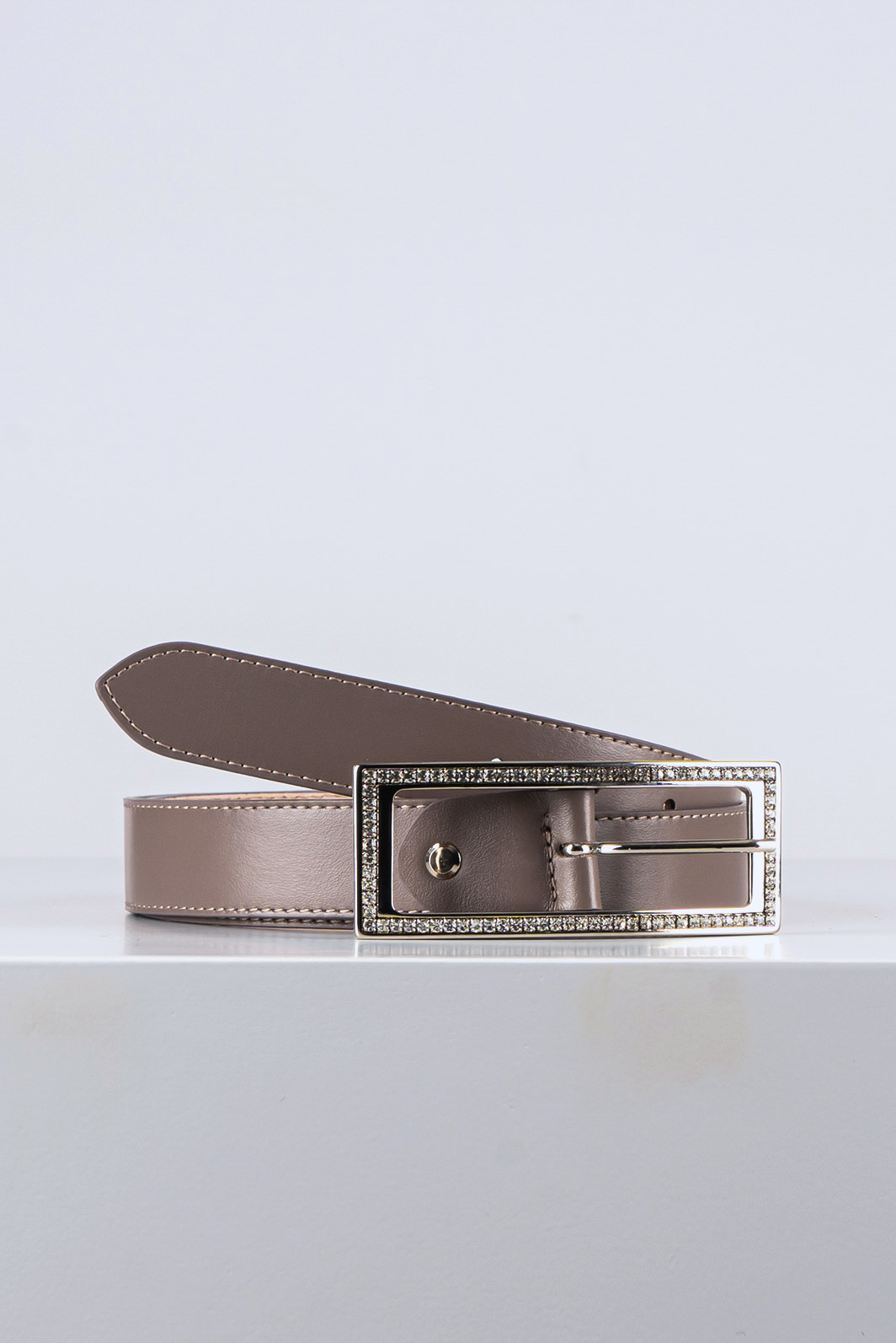 Cintura Donna Pelle Fango e Strass CDNT89
