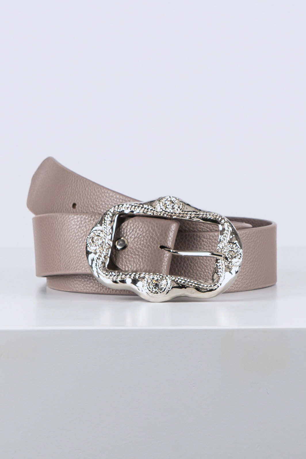 Cintura Donna Pelle Fango e Strass CDNT46