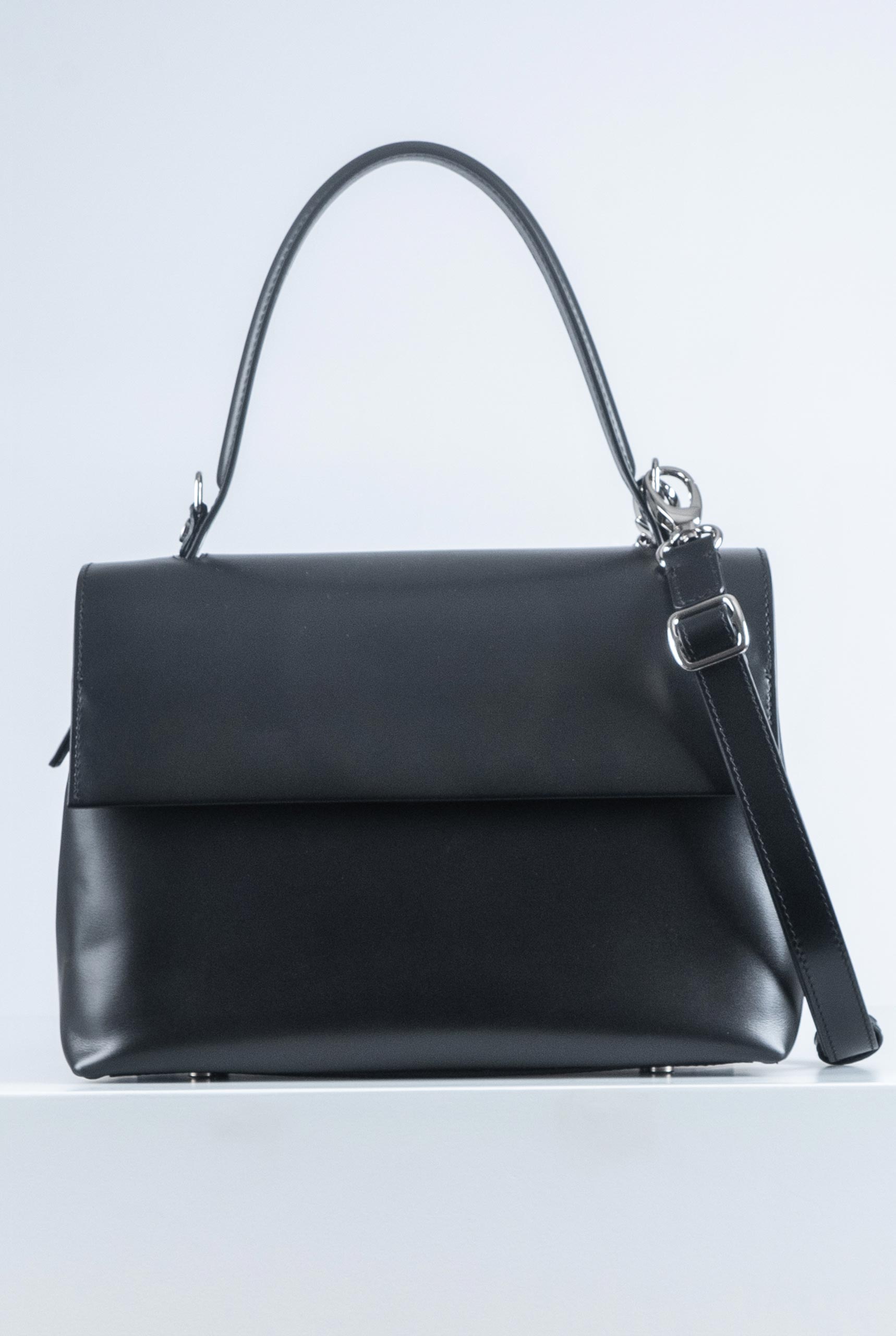 Borsa in Pelle Nera con Tracolla STEFY5