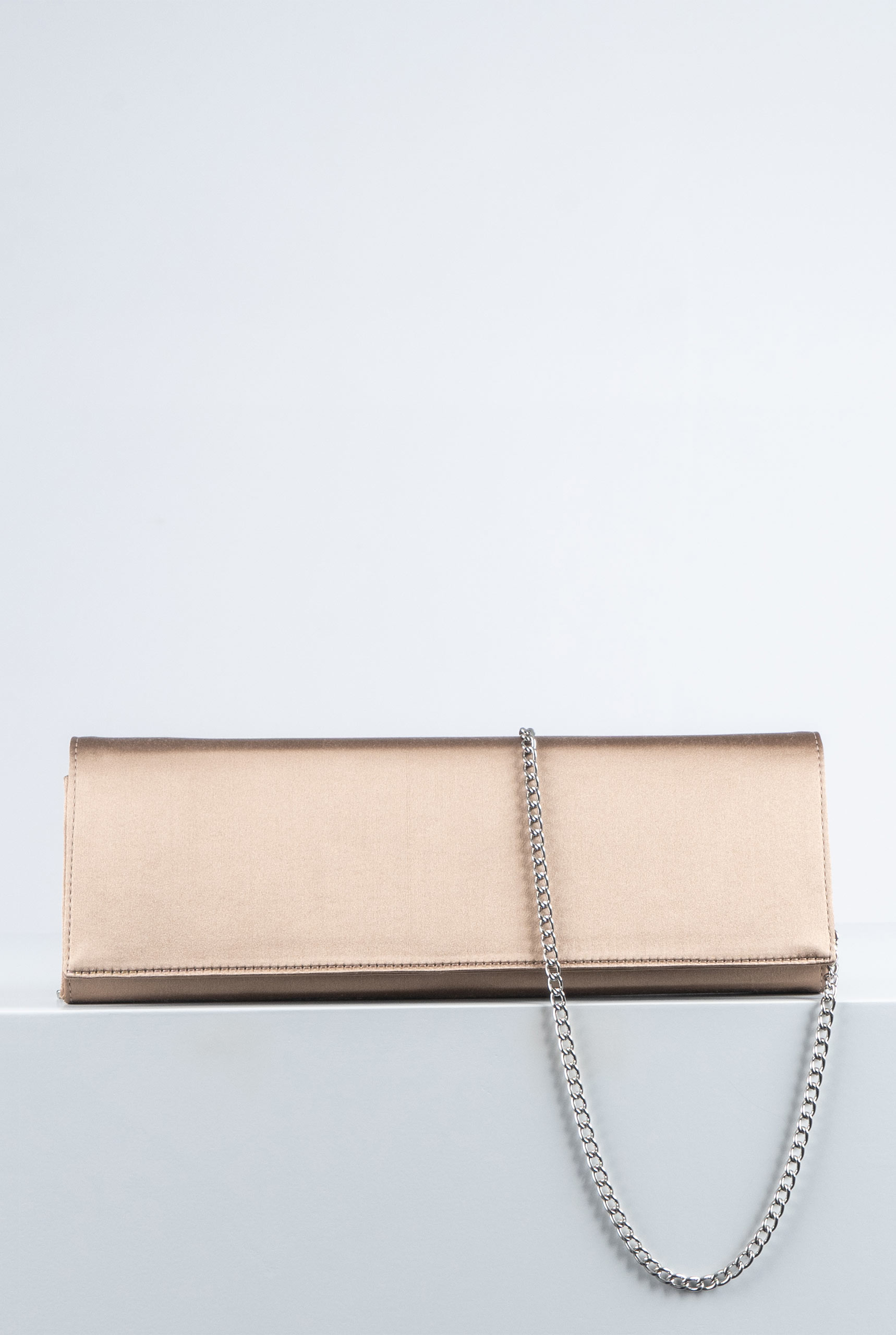 Borsa con Tracolla a Catena in Raso Bronzo MALENAH