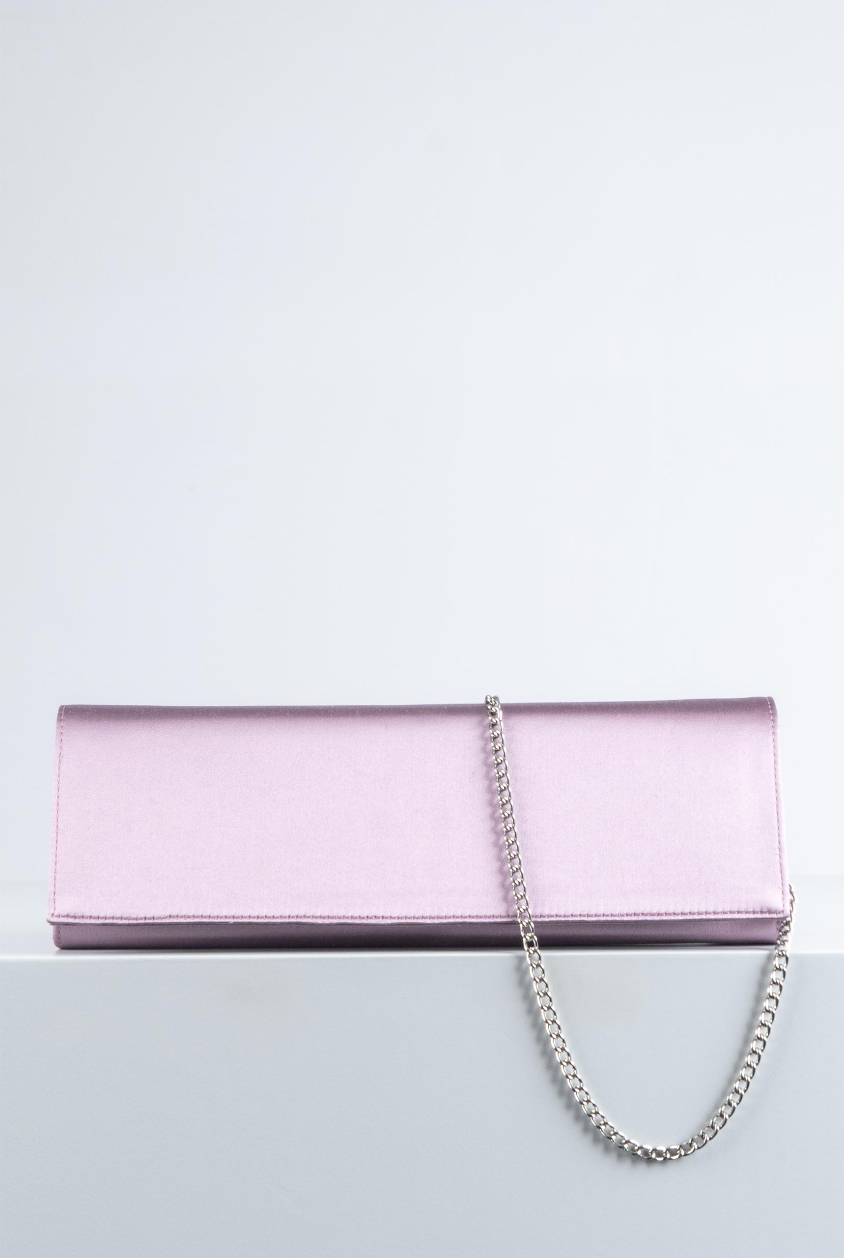Borsa con Tracolla a Catena in Raso Lilla MALENAI