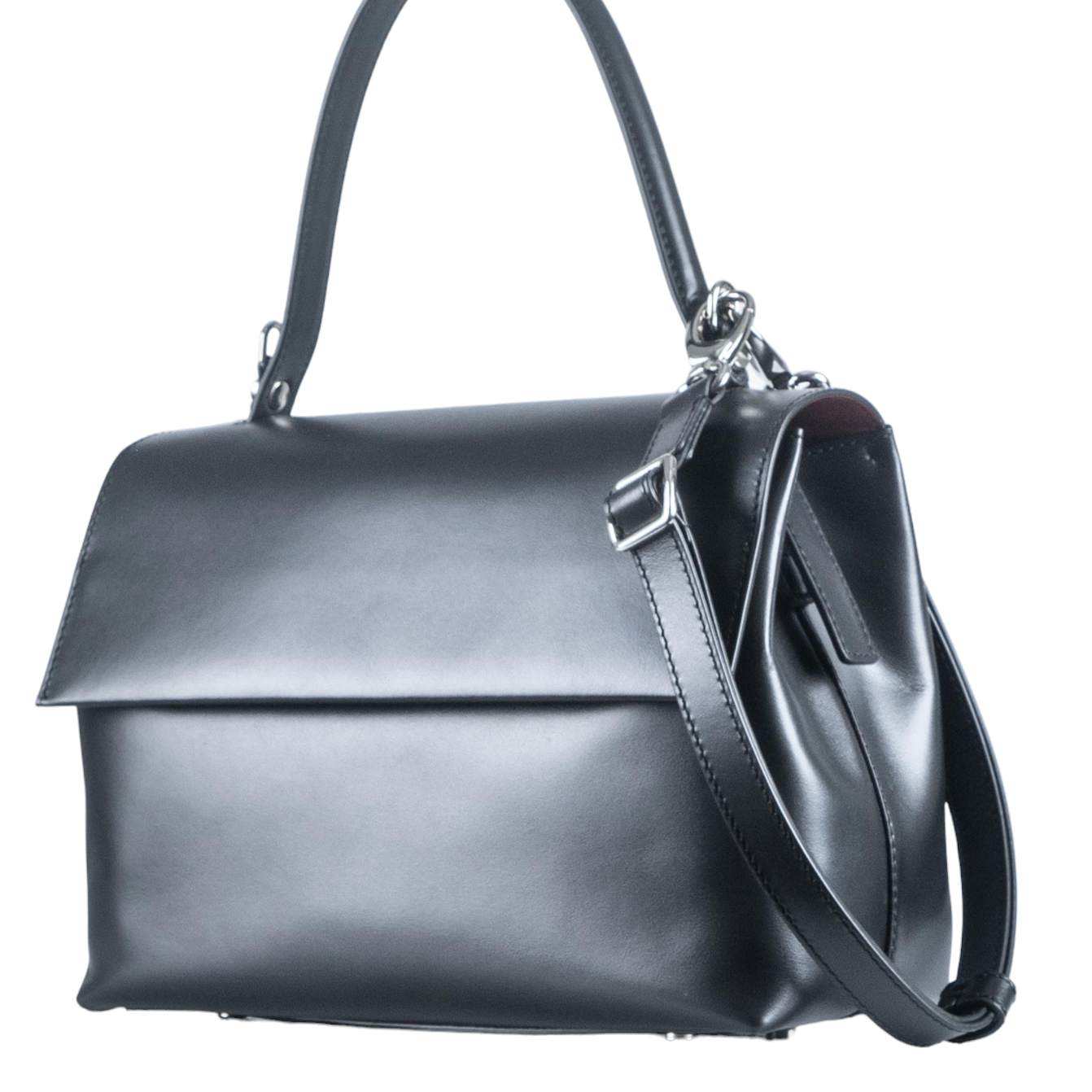 Borsa in Pelle Nera con Tracolla STEFY5