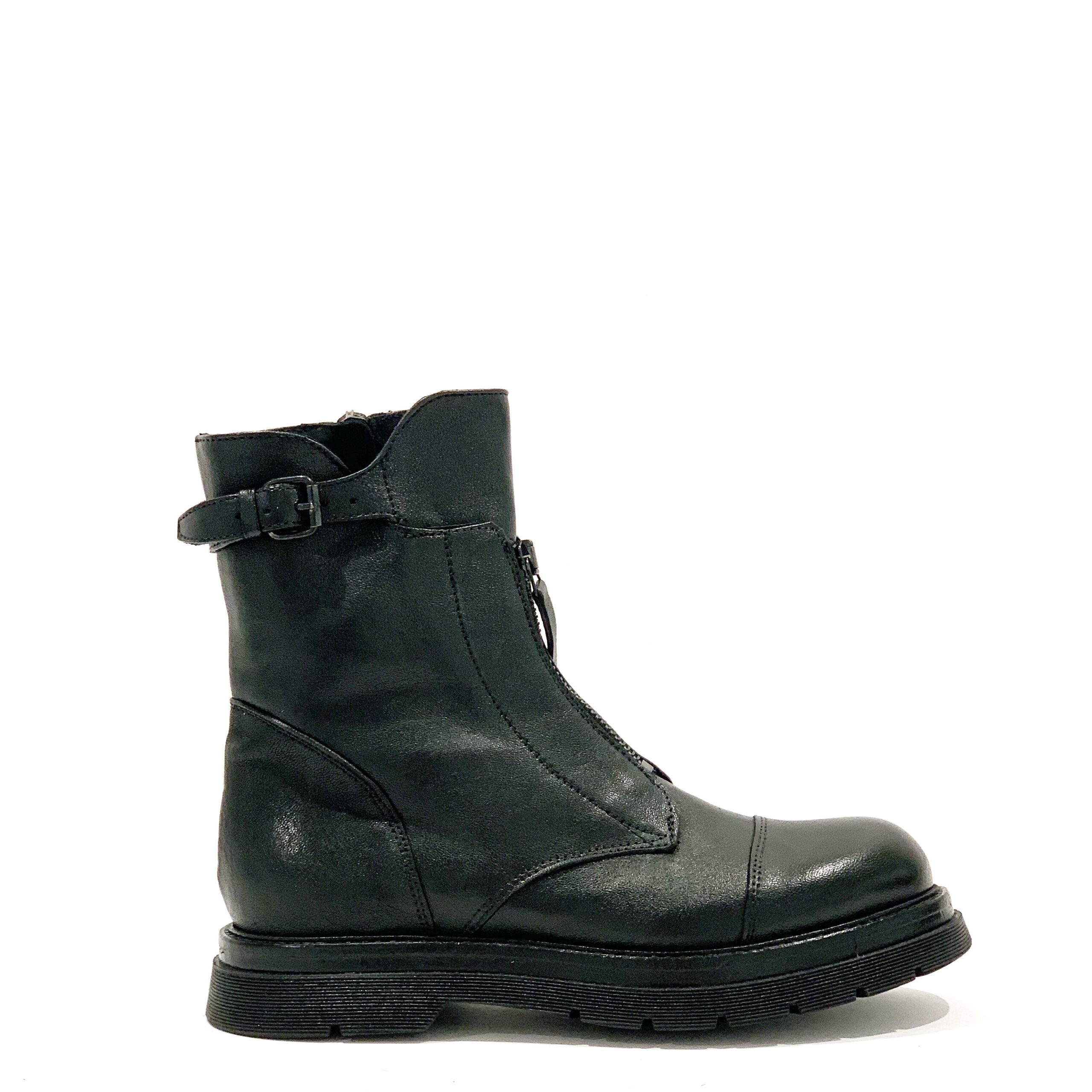 Anfibio Donna con Cerniera Rock Nero DNOT203D1