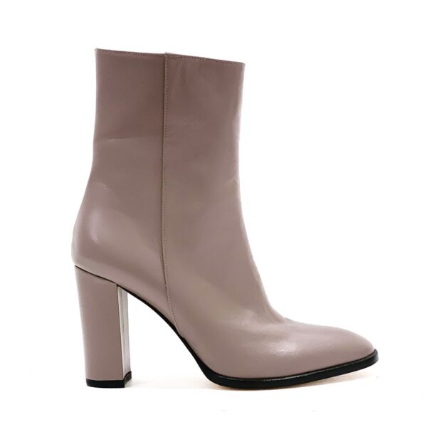 Stivaletti con tacco, stivali, donna, ankle-boots, nero, pelle, N.41