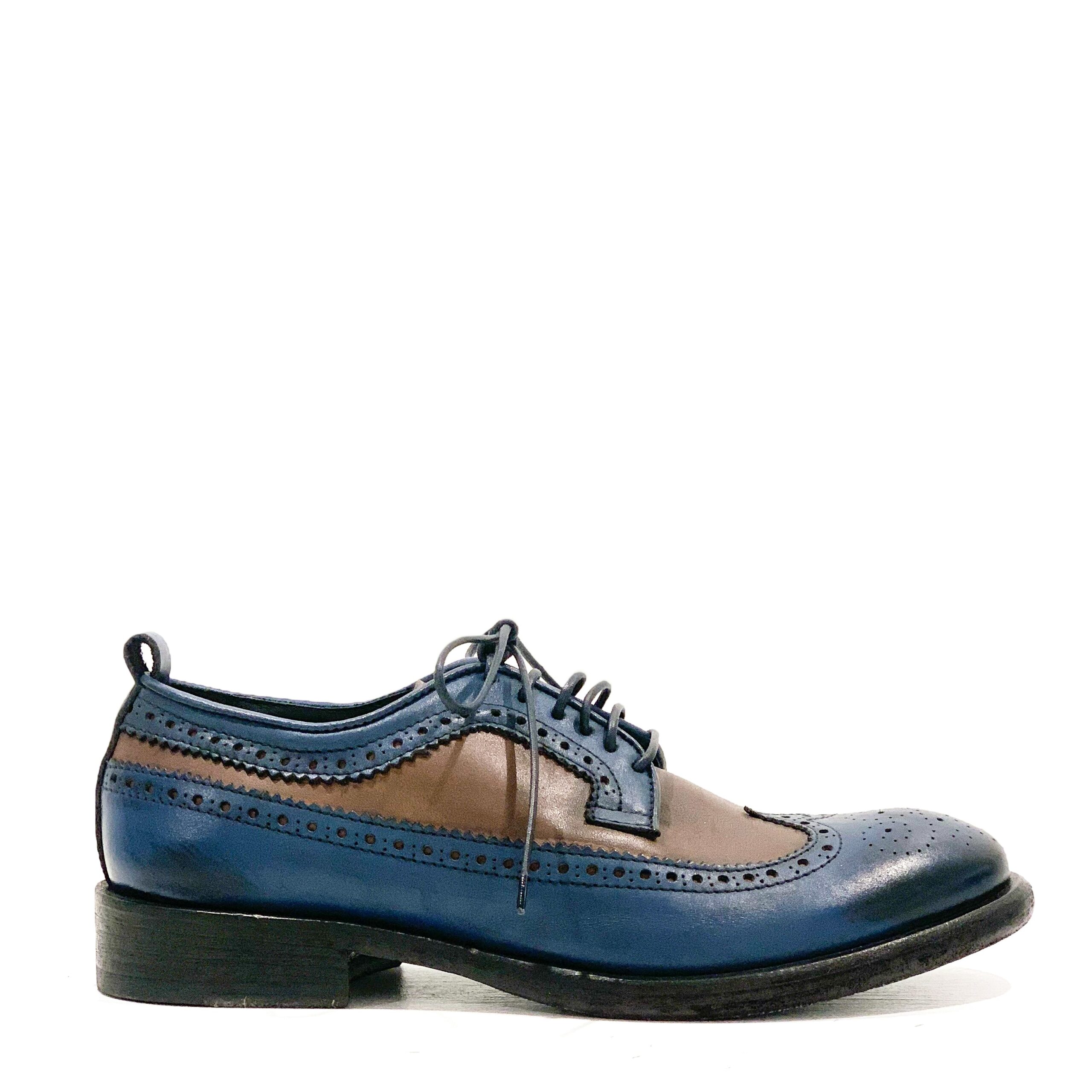 Scarpa Imperiale in Pelle Bicolore con Codina di Rondine 2303