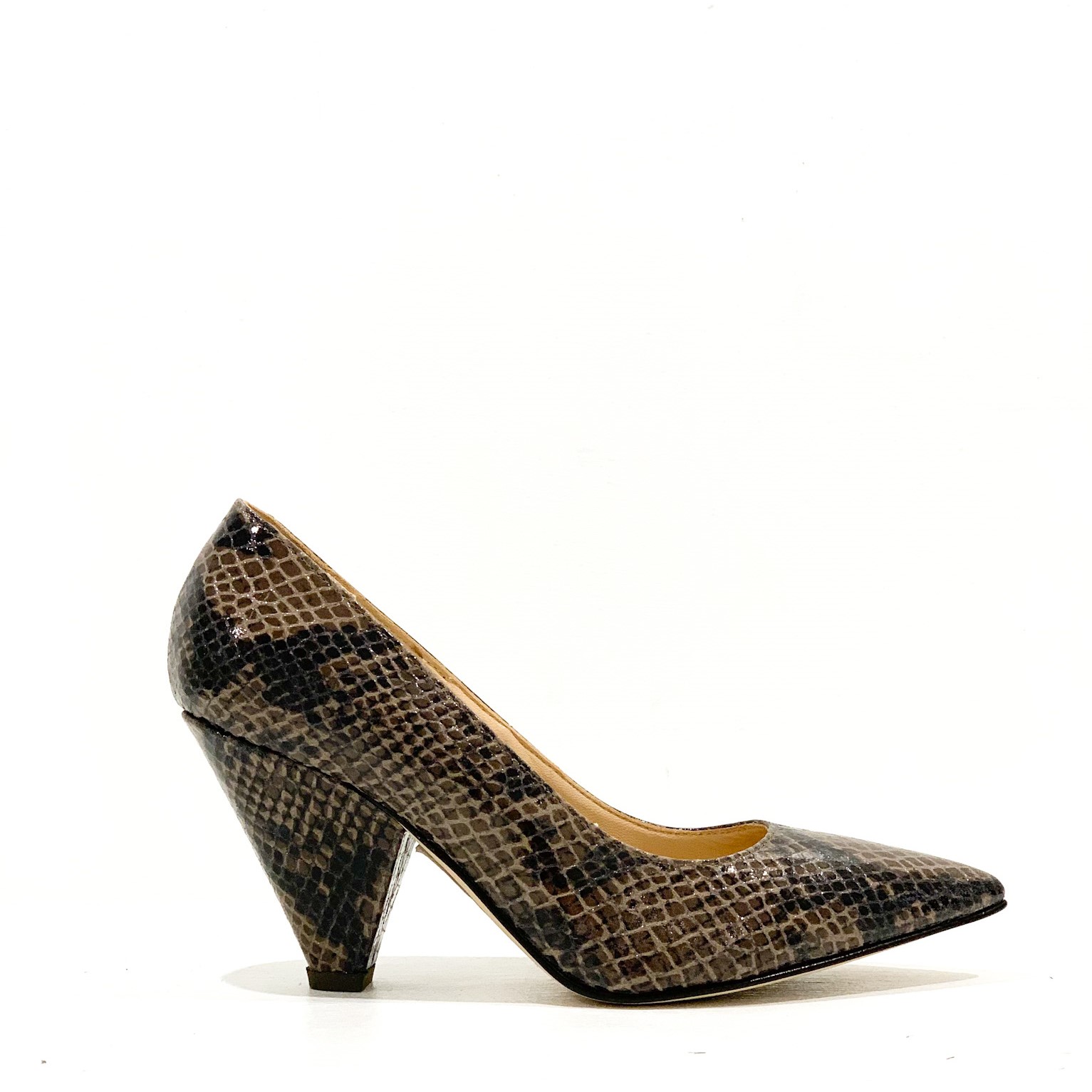 Décolleté in pelle stampata pitone S8C79N