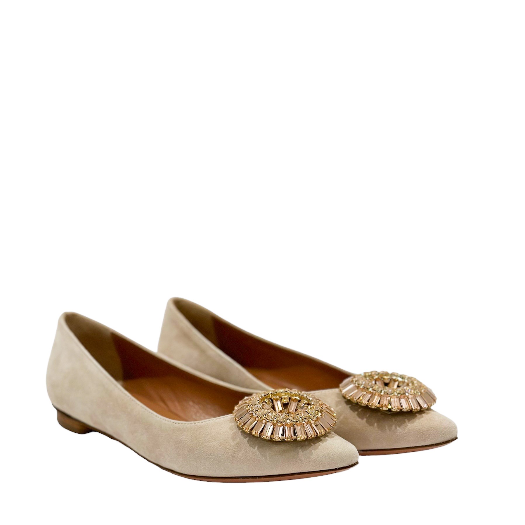 Ballerina Flat in pelle scamosciata LIA14