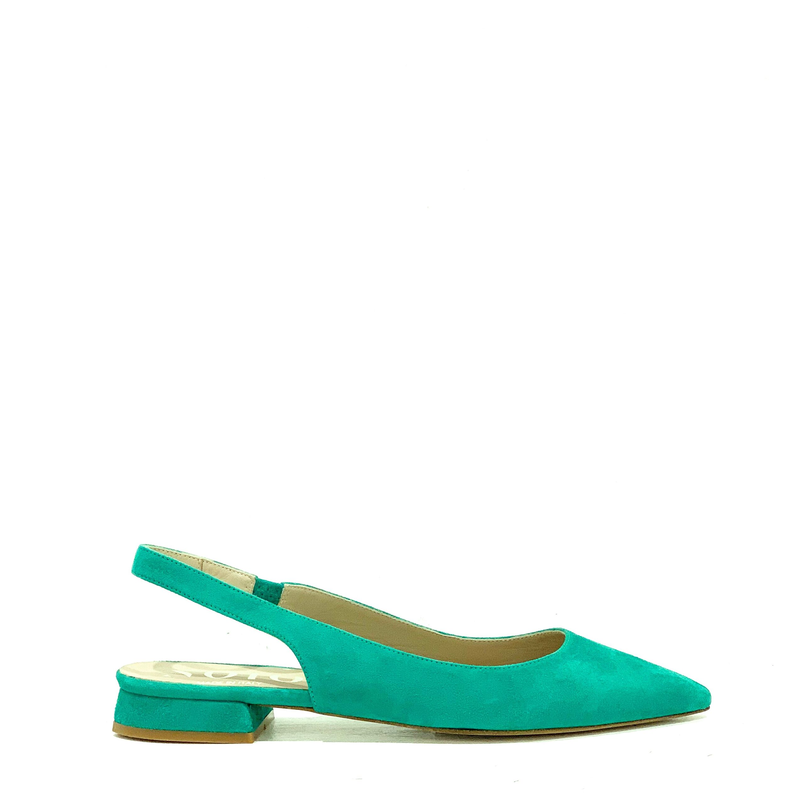 Decolleté slingback in pelle scamosciata. M7LO04