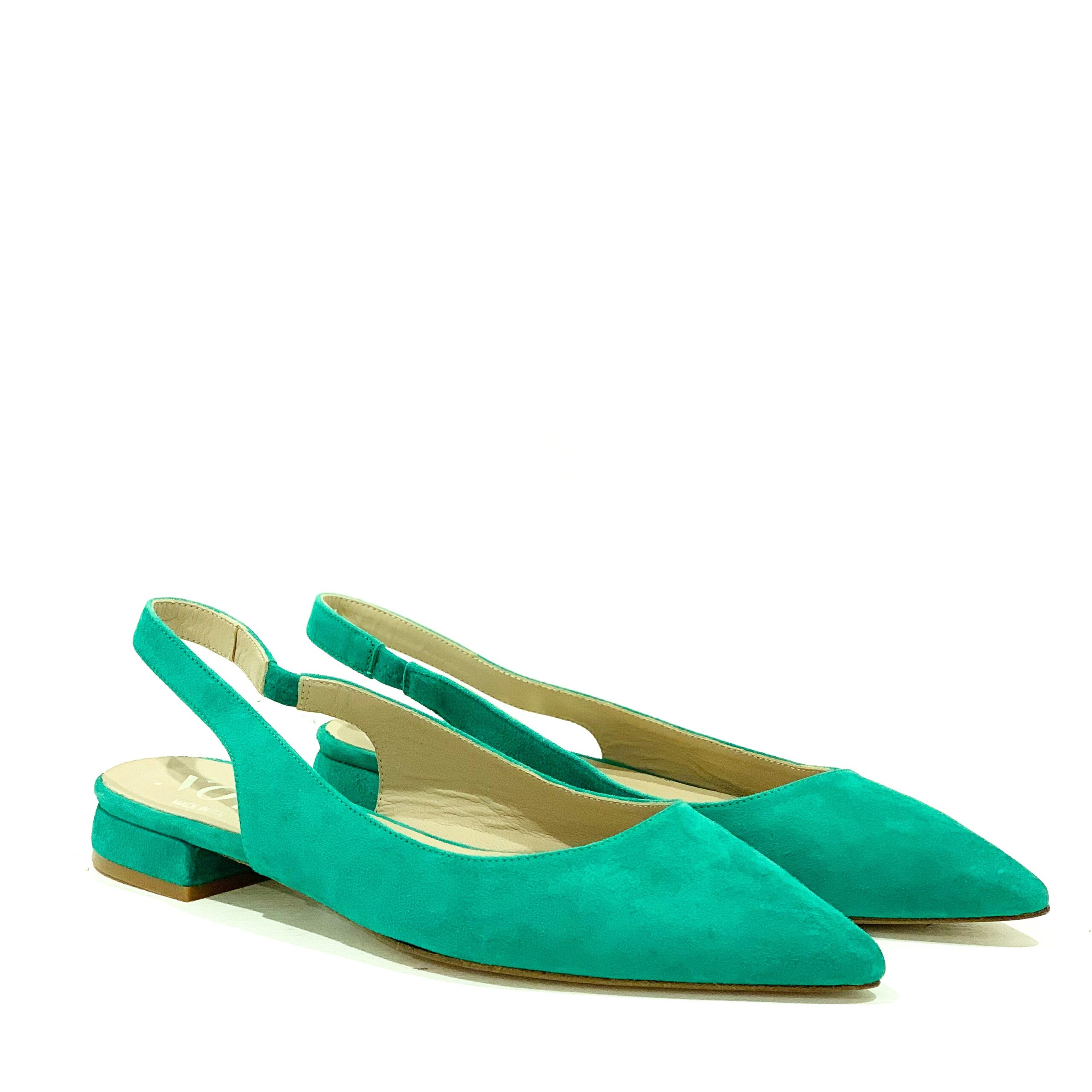 Decolleté slingback in pelle scamosciata. M7LO04