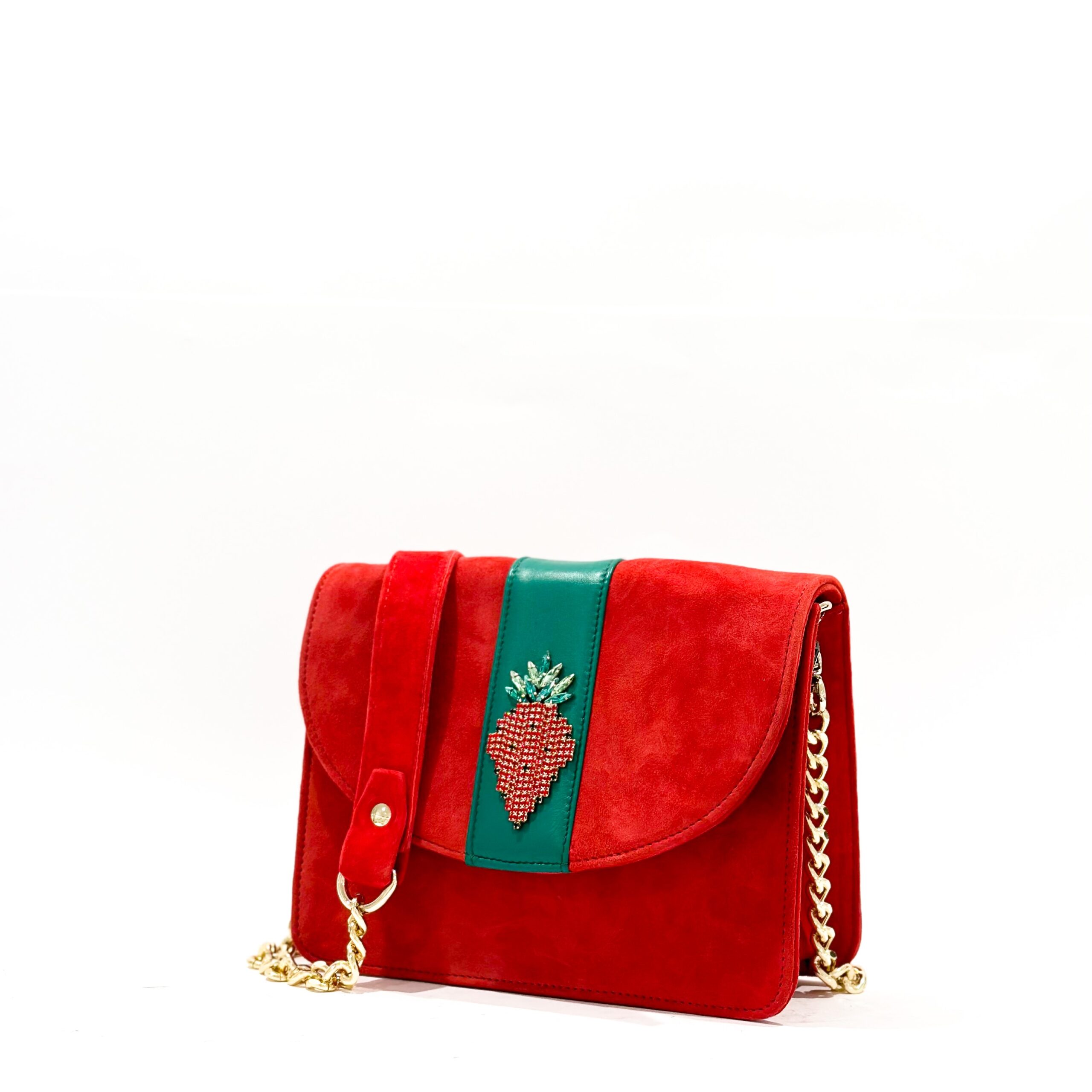 Borsa in pelle scamosciata 1+SPILLA
